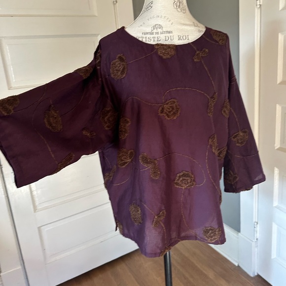 Asian inspired J Jill blouse - Picture 4 of 9